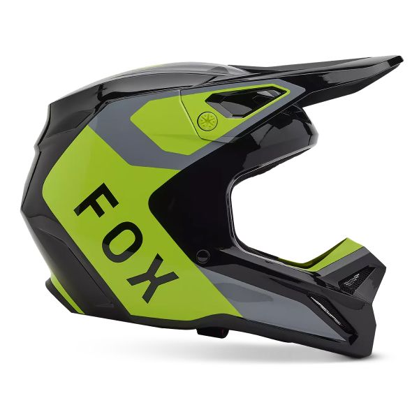 Casque FOX V1 Lean Grey Yellow – Image 2