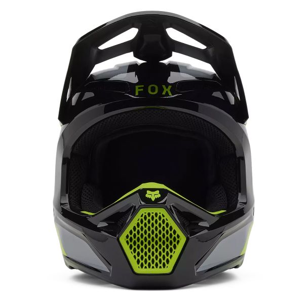 Casque FOX V1 Lean Grey Yellow – Image 3